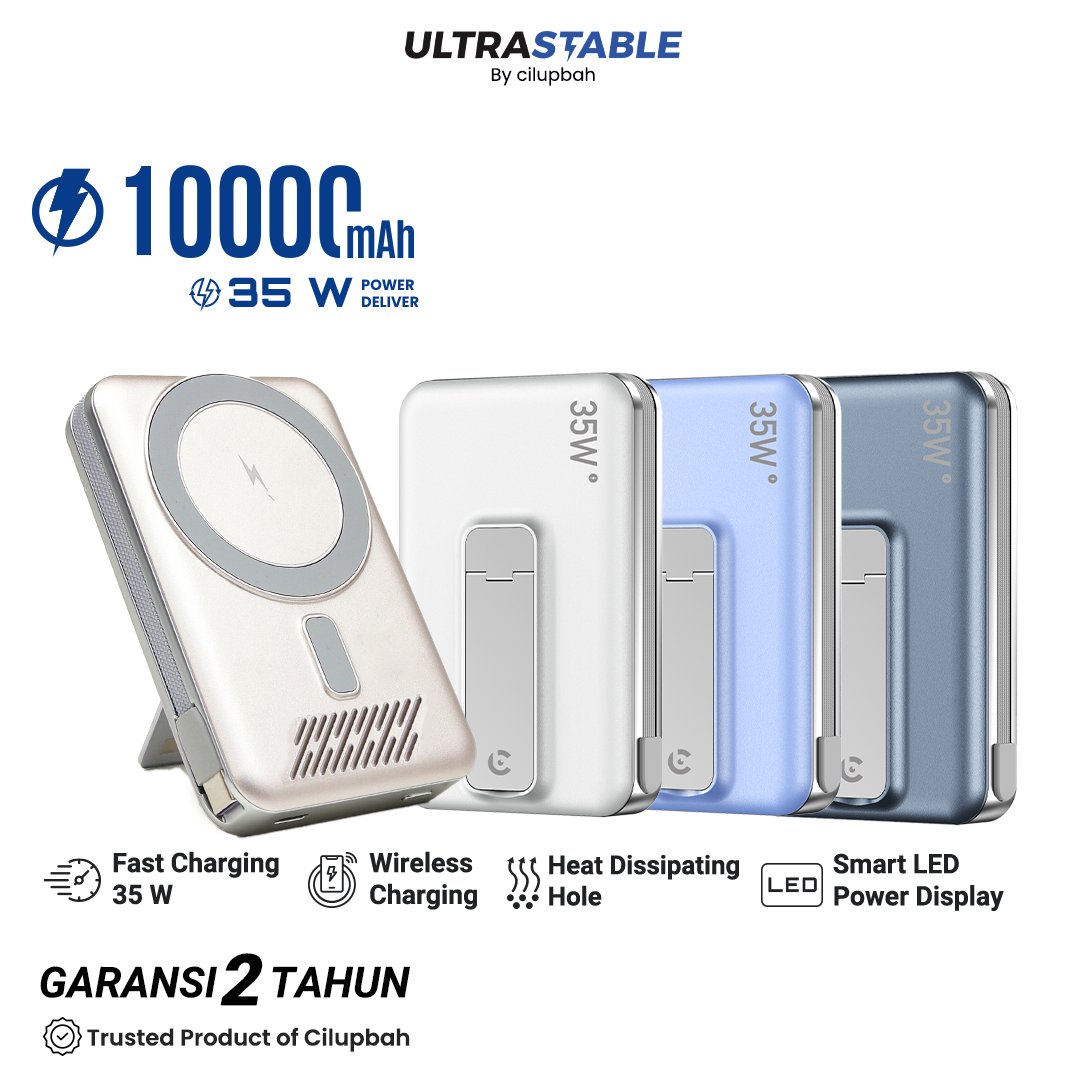 CILUPBAH PowerX – Magnetic Wireless Powerbank 10.000mAh PD 35W