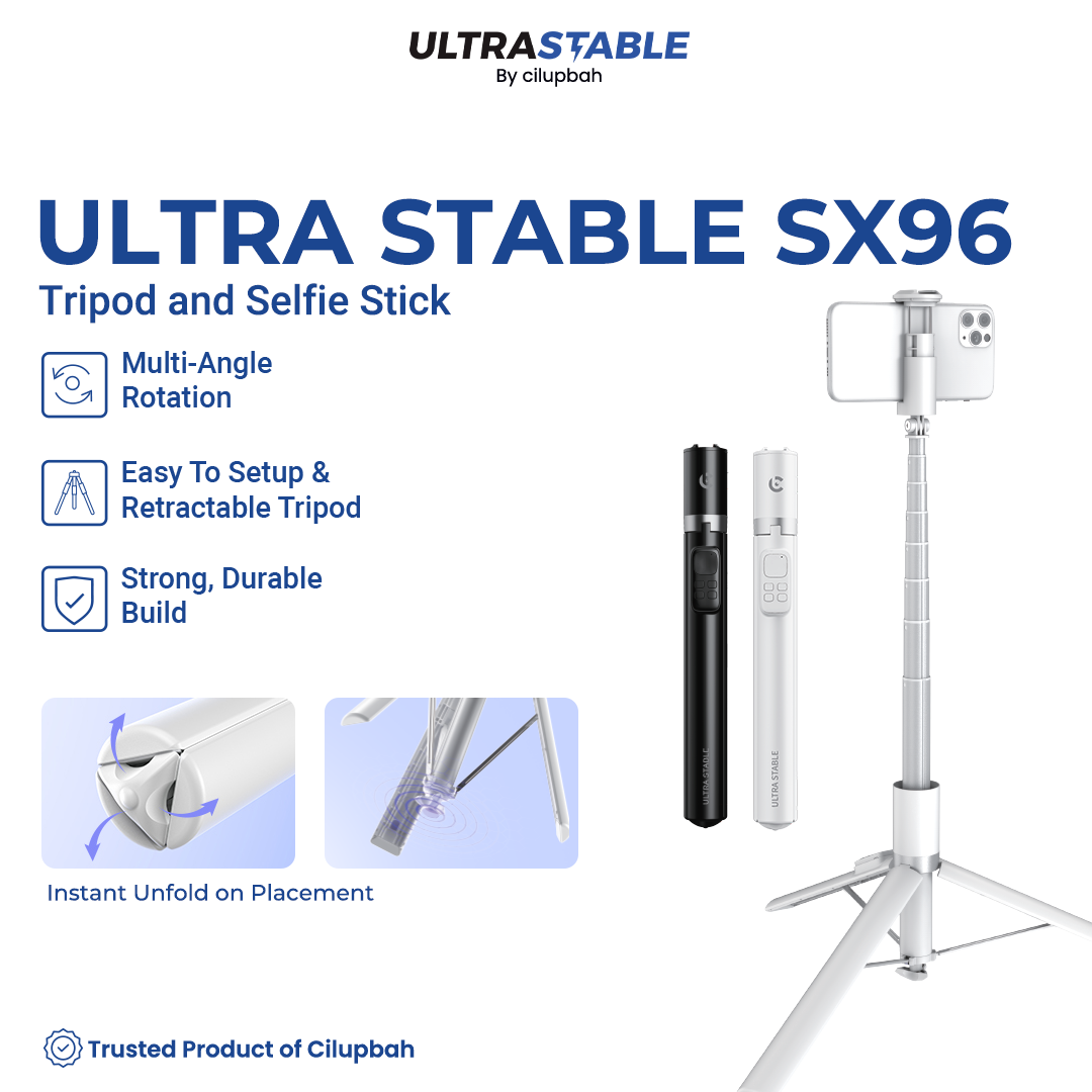 CILUPBAH Ultra Stable SX96 Tripod Tongsis HP Bluetooth - Selfie Stick